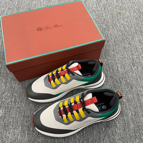 LP BRUNELLO SNEAKERS MULTI-VERDE E BIANCO IN VITELLO MESH