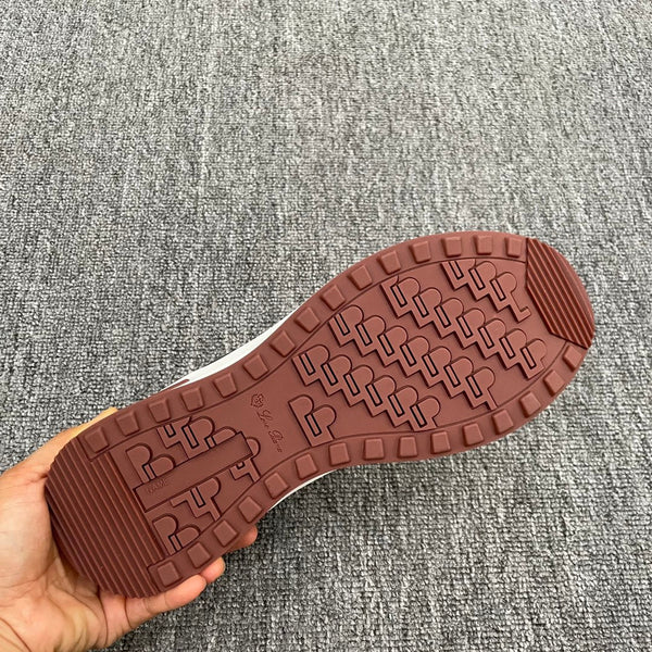 LP BRUNELLO SNEAKERS MULTI-RUBINO E VITELLO A RETE BIANCA