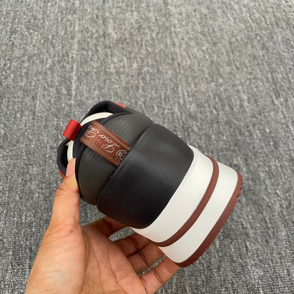 LP BRUNELLO SNEAKERS MULTI-RUBINO E VITELLO A RETE BIANCA