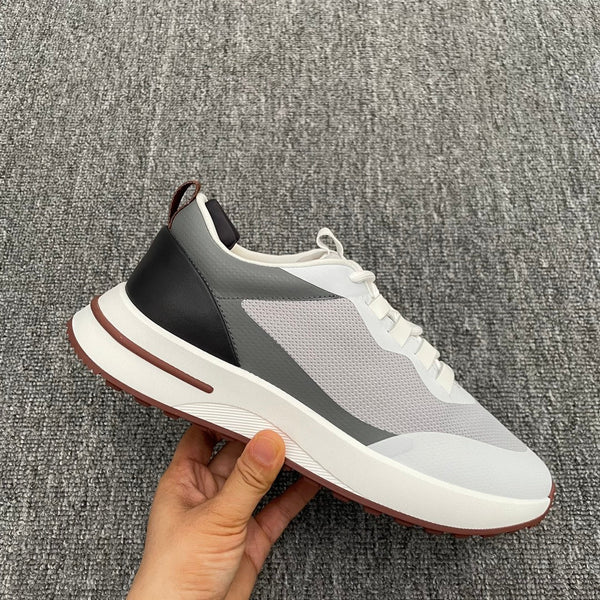 LP BRUNELLO SNEAKERS MULTI-NUVOLA E GRIGIO MESH IN PELLE DI VITELLO