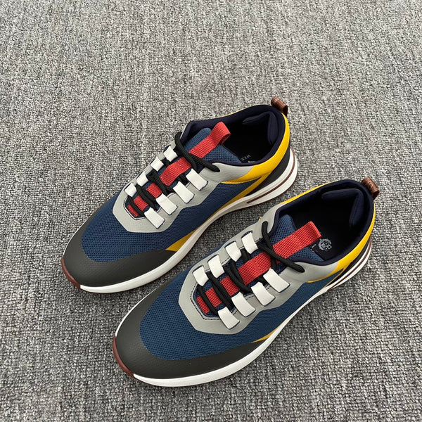 LP BRUNELLO SNEAKERS MULTI - CHARCOAL AND NAVY MESH CALFSKIN