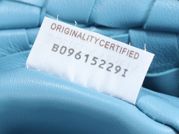 bv teen jodie 36cm ocean blue lambskin