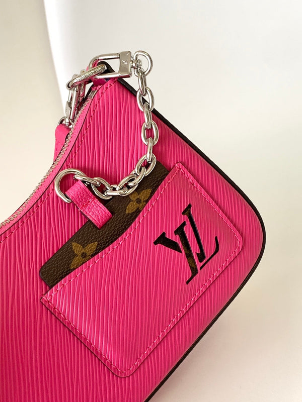 LV Marellini 19cm Pink Epi Grain Cowhide Metal HW