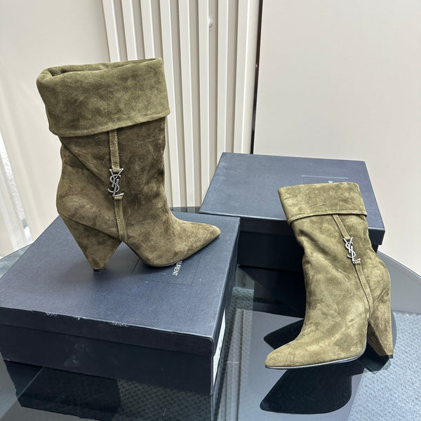 SL NIKI BOOTIES OLIVE SUEDE