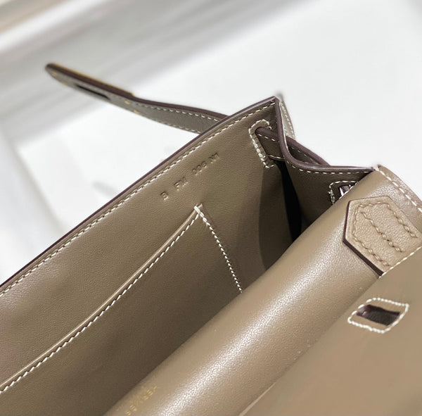 HM JYPSIÈRE MINI 23 TAN CALFSIN GOLD HARDWARE