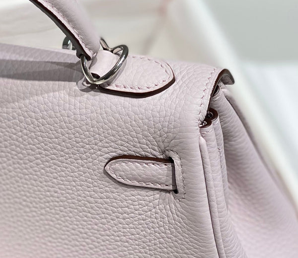 HM Mini Kelly 20cm Pink Togo Leather Silver Hardware