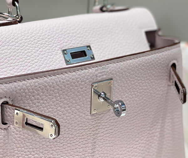 HM Mini Kelly 20cm Pink Togo Leather Silver Hardware