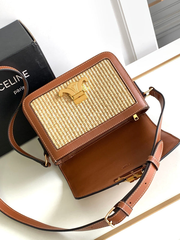 TEEN TRIOMPHE 18,5CM TESSUTO E PELLE DI VITELLO