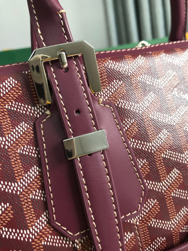 PORTA DOCUMENTI AMBASSADE 35 IN TELA GOYARDINE ROSSO VINO