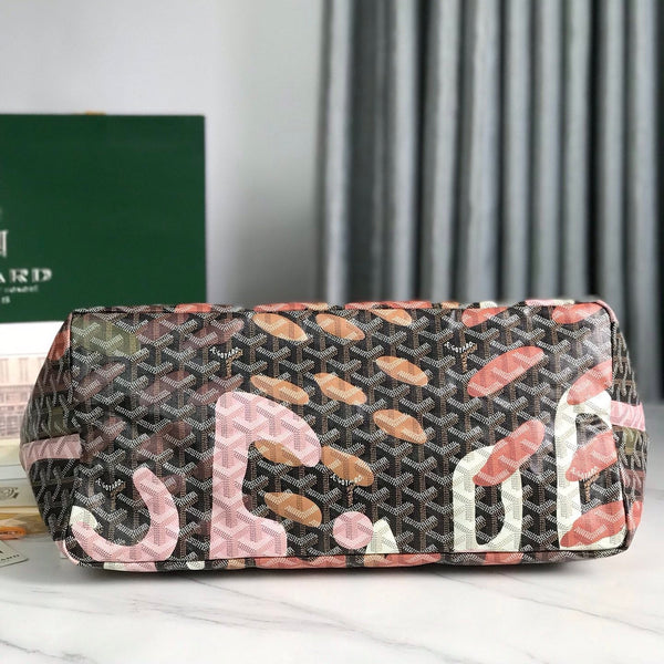 BORSA SAINT LOUIS GM 40 IN TELA GOYARDINE CAMOUFLAGE ROSA LETTRES