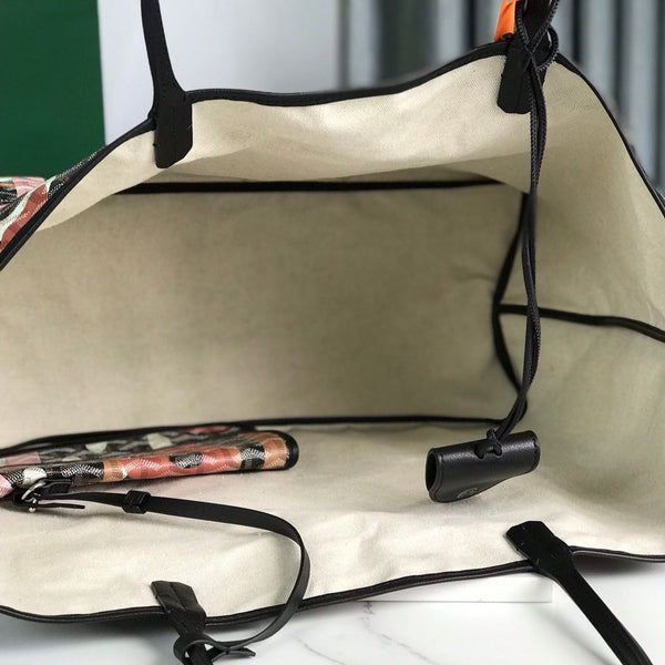 BORSA SAINT LOUIS GM 40 IN TELA GOYARDINE CAMOUFLAGE ROSA LETTRES