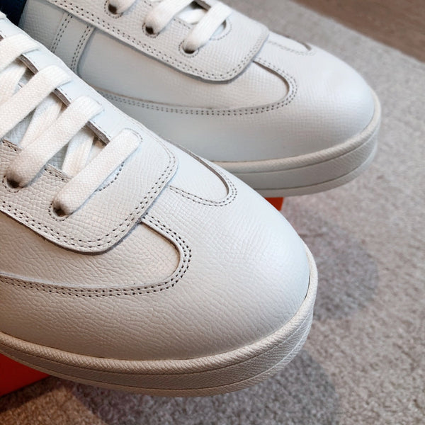 HM BOOMERANG SNEAKER WHITE AND AEGEAN CALFSKIN