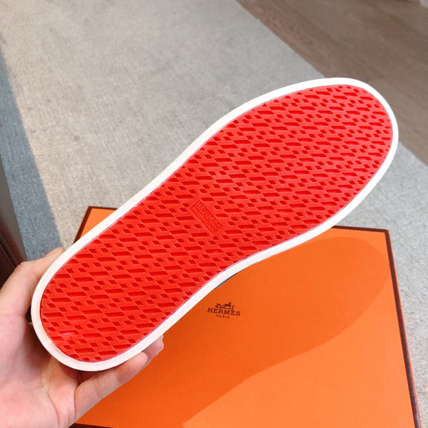 HM BOOMERANG SNEAKER WHITE MIX GRAY MIX BLACK CALFSKIN