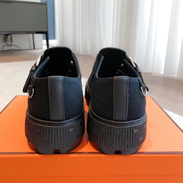 HM ITEM SANDALO SPACE IN PELLE DI VITELLO E DENIM