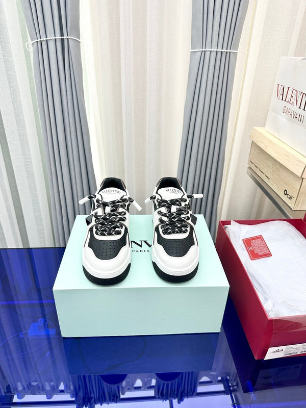 One Stud Xl Low-Top Sneaker Black White Nappa Leather Fabric