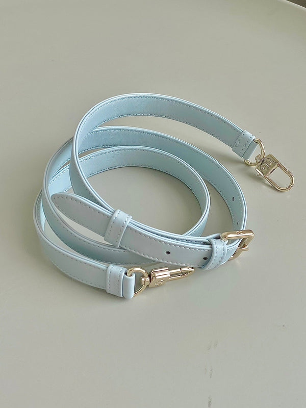 BORSA D-JOY 22 IN PELLE DI AGNELLO AZZURRA