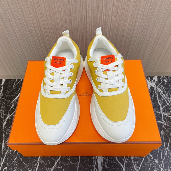 HM Giga 50 Sneaker Sunny Yellow Canvas White Goatskin Orange