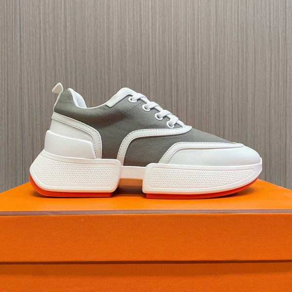 GIGA SNEAKER GRIGIO MIX PELLE DI VITELLO BIANCA