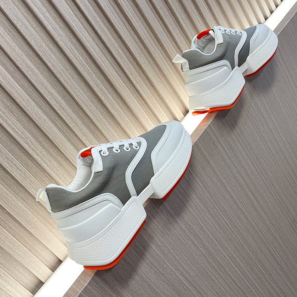 HM Giga 50 Sneaker Grey Canvas White Goatskin Orange