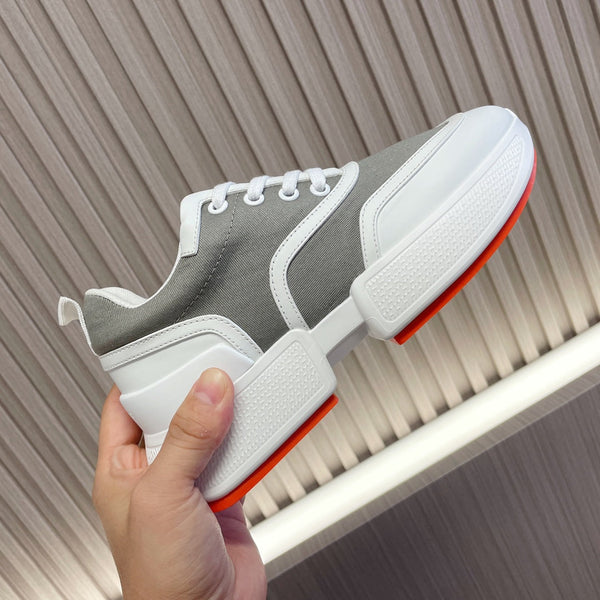 HM Giga 50 Sneaker Grey Canvas White Goatskin Orange