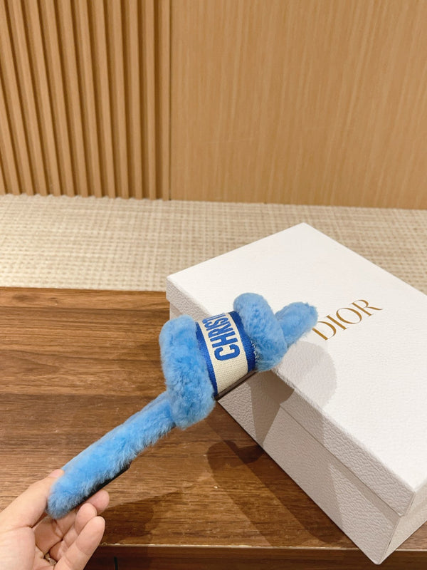 CD Dway Slide Sky Blue Fleece Lining And Canvas Fabric