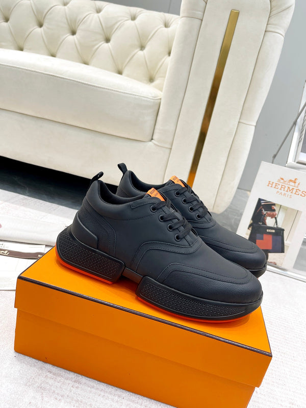 Sneaker HM Giga in pelle di vitello nera 206281