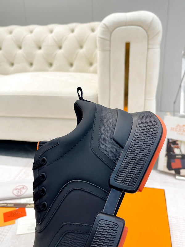 Sneaker HM Giga in pelle di vitello nera 206281