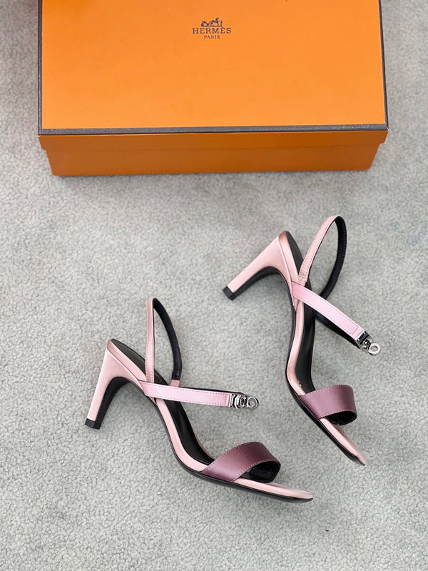 hm glamour 75 tessuto di seta viola chiaro pelle di vitello nera