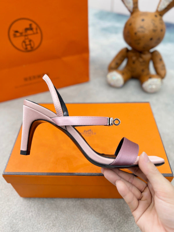 hm glamour 75 tessuto di seta viola chiaro pelle di vitello nera