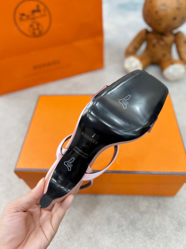 hm glamour 75 tessuto di seta viola chiaro pelle di vitello nera