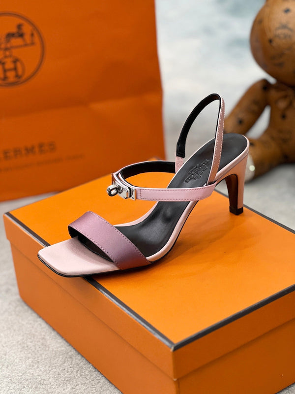 hm glamour 75 tessuto di seta viola chiaro pelle di vitello nera