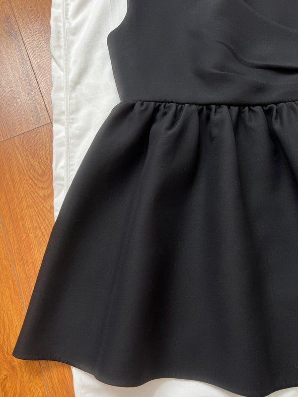 CD Dress Black Wool Silk