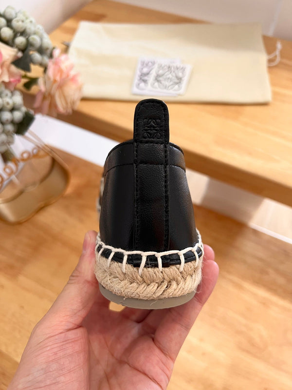 Espadrillas Loew Anagram in pelle nera