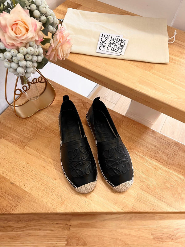 Espadrillas Loew Anagram in pelle nera