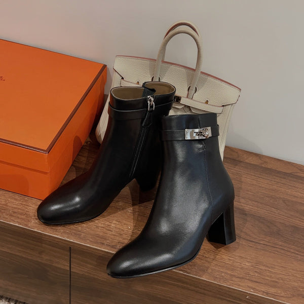 HM Saint Germain Ankle Boot Black Calfskin