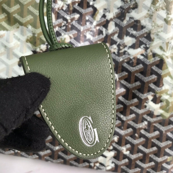 BORSA SAINT LOUIS GM 40 IN TELA GOYARDINE VERDE MIX NERO