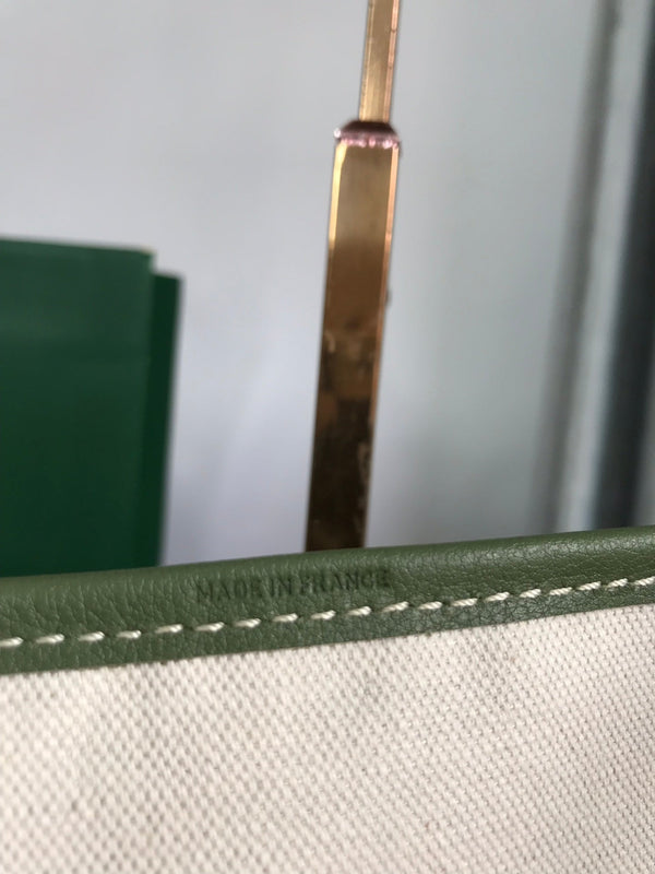 SAINT LOUIS PM BAG 34 IN GREEN MIX BLACK GOYARDINE CANVAS