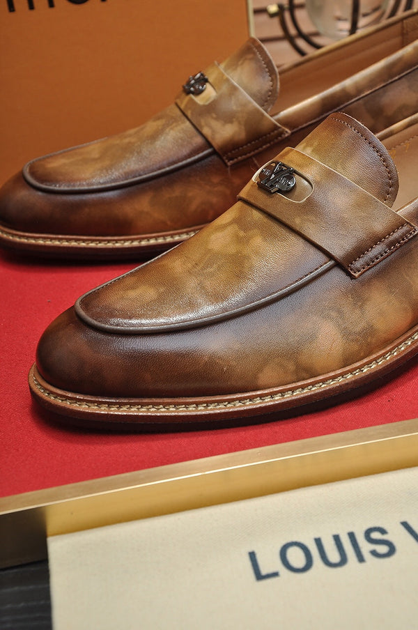 LV FLEX LOAFER IN MOCHA BROWN CALFSKIN