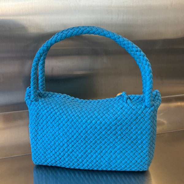 BORSA TOSCA 27 IN PELLE DI VITELLO AZZURRO