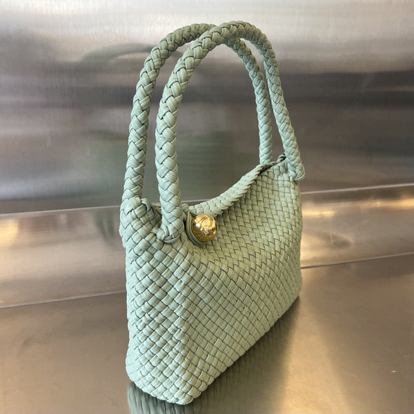 BORSA TOSCA 27 IN PELLE DI VITELLO GRIGIO CREMA