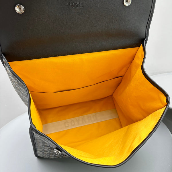 ZAINO LEGER 37 IN TELA GOYARDINE NERA CON RIFINITURE IN PELLE DI VITELLO