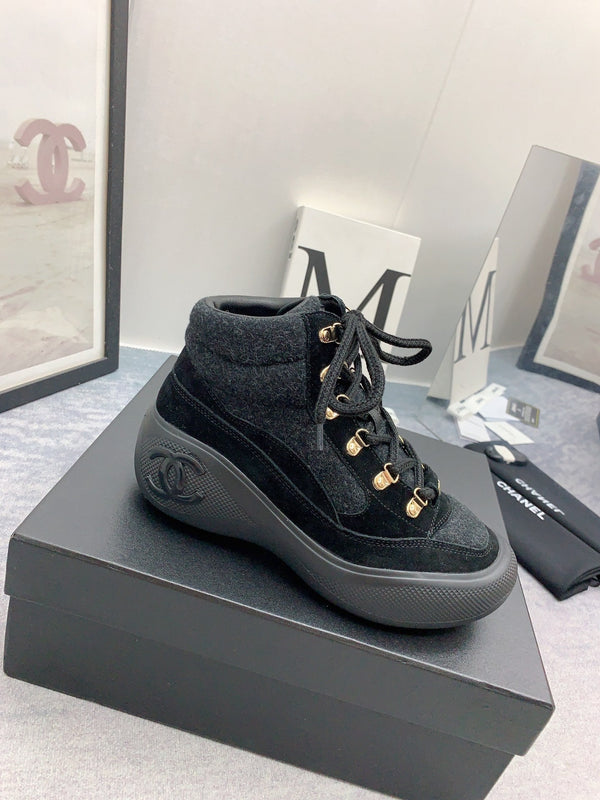 CC Sneaker Boots In Black Suede 148773