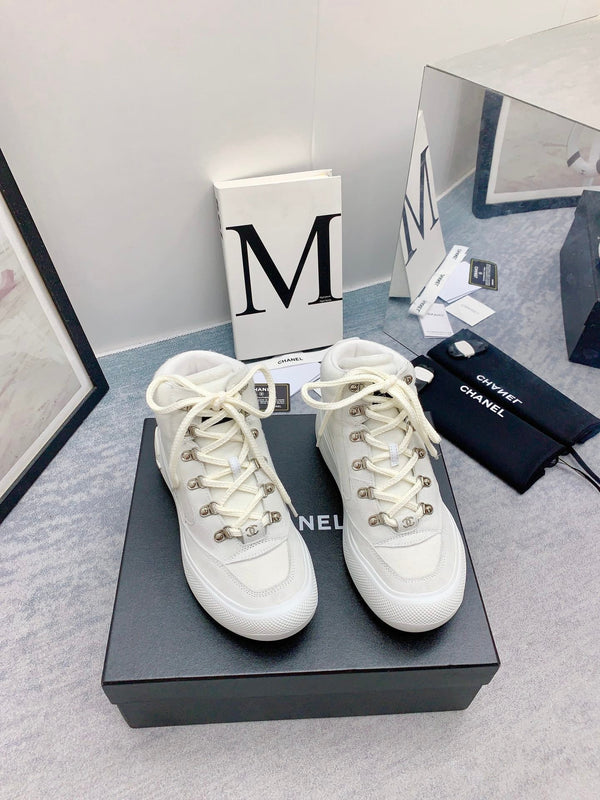 CC Sneaker Boots In White Calfskin 148775