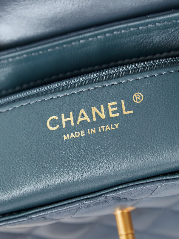 cc 24a nano 19cm kelly shopper bag steel blue lambskin