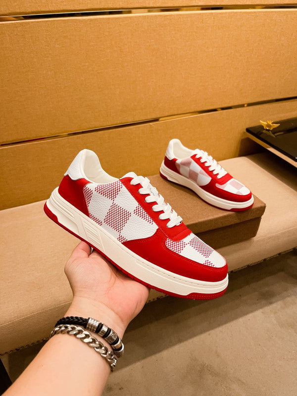LV BEVERLY SNEAKER WHITE RED