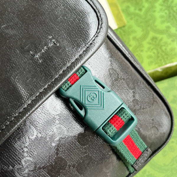 BORSA A MESSENGER 27 IN TELA MONOGRAMMA NERA