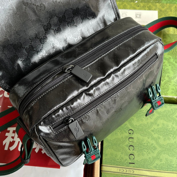 BORSA A MESSENGER 27 IN TELA MONOGRAMMA NERA