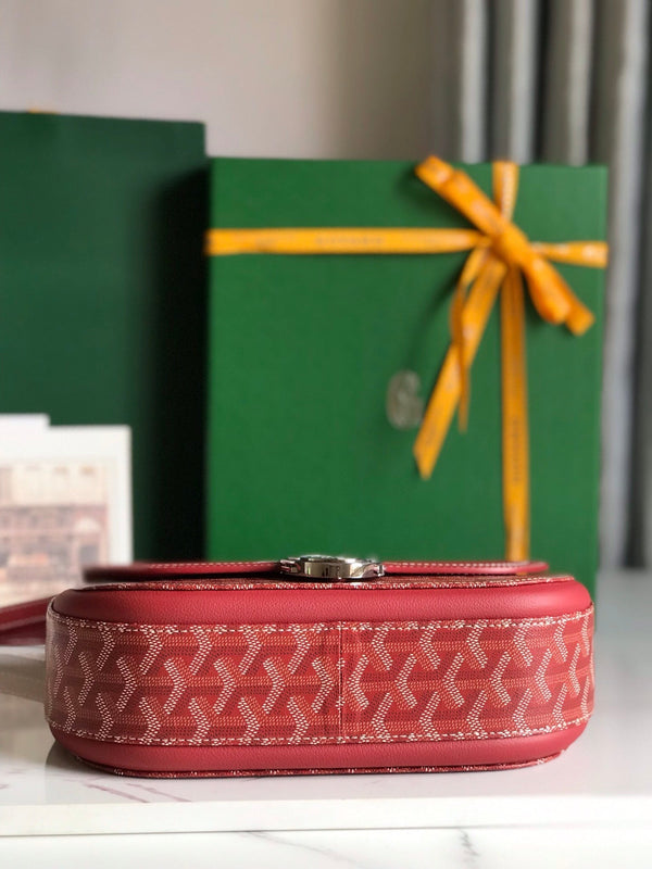 233 BAG 25 IN CLASSIC RED CALFKIN AND GOYARDINE CANVAS