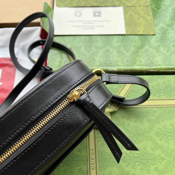 Gucci Horsebit 1995 Borsa piccola in pelle nera 240124