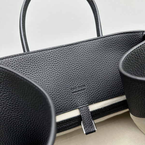 The Row Margaux 15 38cm Tote Bag In Grained Calfskin
